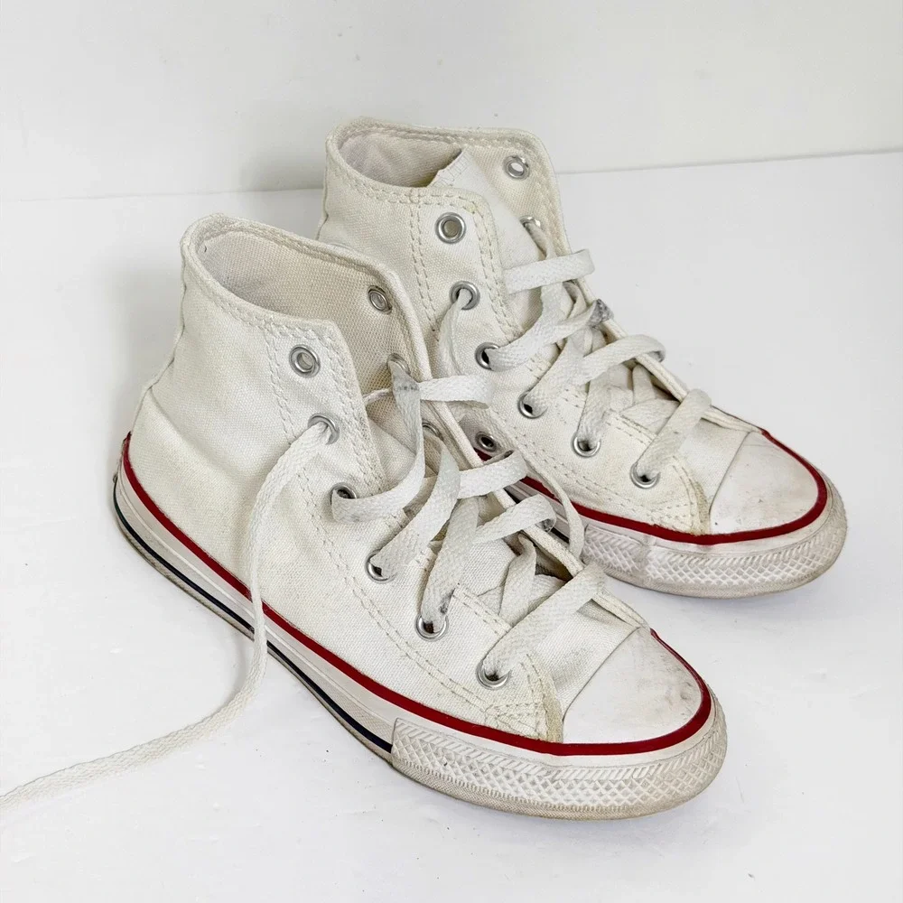 Converse Chuck Taylor High Top Boys 12.5 White Canvas Sneakers